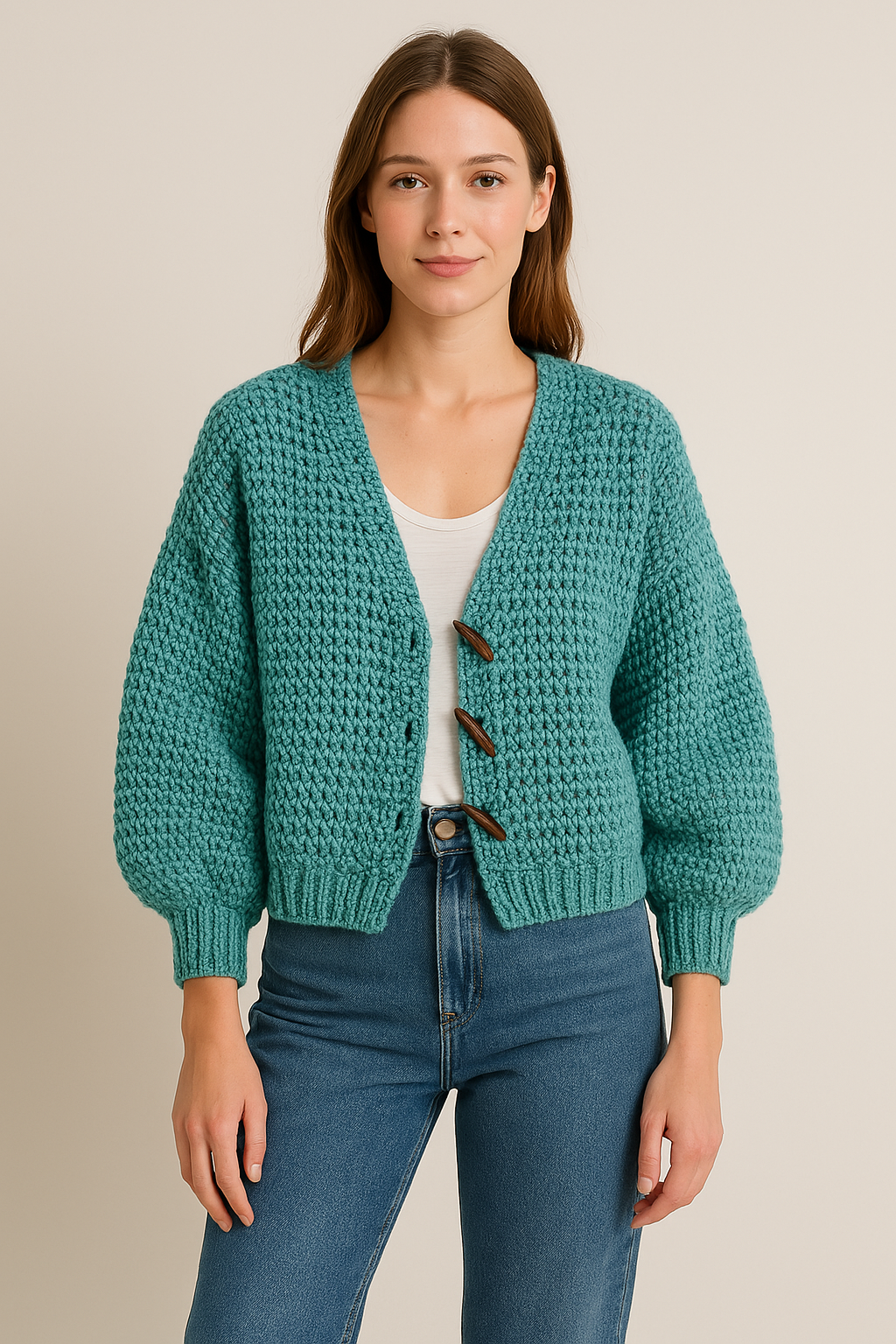 Cardigan Tejido a Mano